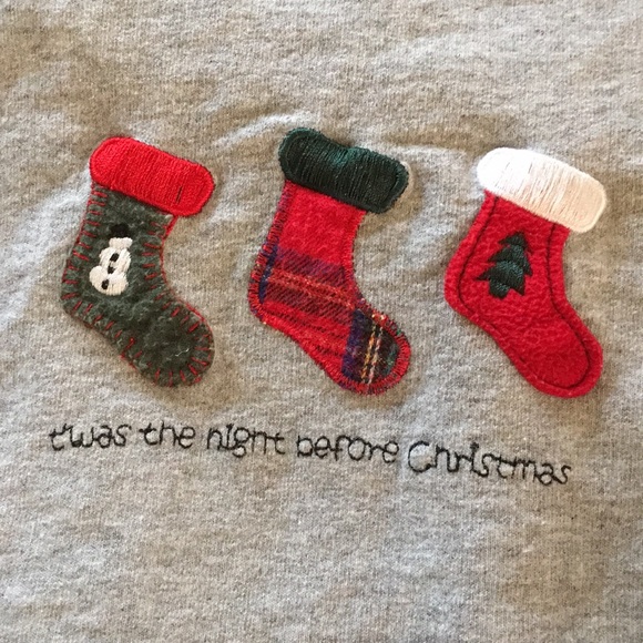 Hot Cotton Medium TWAS NIGHT BEFORE CHRISTMAS Top - Picture 2 of 6